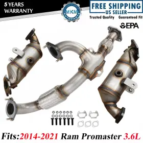 3071302a Aceur-moto For Ram Promaster 1500 2500 3500 3.6l 2014-2021 Catalytic Converter And Flex Pipe