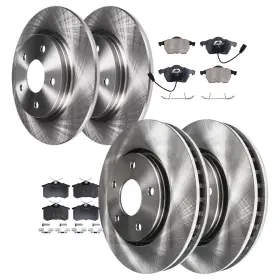 10ae1200162 Aeflox 288mm Front And 245mm Rear Brake Rotors Ceramic Pads For A6 Passat 1998-2005
