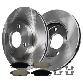 4ae53038 Aeflox Front Disc Brake Rotors Ceramic Pad Kit For Versa And Note 2012-2019