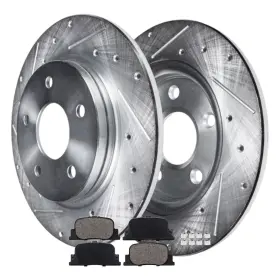 6ae2000121 Aeflox Rear Drilled And Slotted Rotors Brake Pads For Scion Tc 2005-2010
