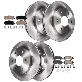 8ae55101 Aeflox Front Rear Disc Brake Rotors Ceramic Pads Kit For Nissan Titan 17-2019