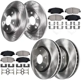 Ae-10ae1200863 Aeflox Front And Rear Disc Brake Rotors Ceramic Pads For 2005 2006 Honda Cr-v