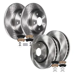 Ae-10ae1201656 Aeflox Front And Rear Rotors Brake Pads For Ford Fusion Mazda 6 Lincoln Mkz Mercury