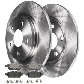 Ae-31325bk Aeflox Rear Disc Rotors And Brake Pads For 2006 - 2012 Ford Fusion Mercury Milan Mkz