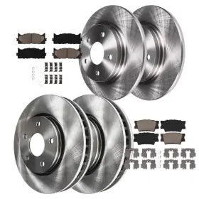 Ae-31434 Aeflox Front And Rear Disc Rotors Ceramic Brake Pads For Es350 Avalon Camry 2007-2012