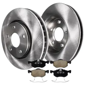 Ae-54093bk Aeflox Front Disc Rotors And Brake Pads For 2001-2007 Ford Escape Mazda Tribute Mariner