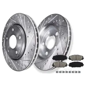 Ae-6ae2000046 Aeflox Front Drilled Rotors Brake Pads For Toyota Rav4 Matrix Pontiac Vibe Scion Tc Im