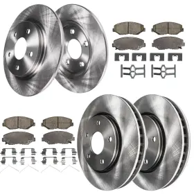 Ae-8pr3300049 Aeflox Front And Rear Disc Rotors Ceramic Brake Pads For 2002 2003 2004 Honda Cr-v