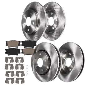 Ae-91000706 Aeflox Front And Rear Disc Rotors Brake Pads For Toyota Camry Avalon Lexus Es350 Brakes