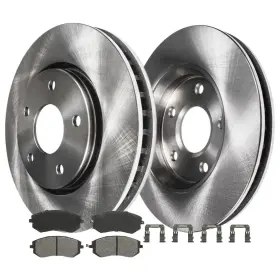 Ae31407fbk Aeflox Front Disc Rotors Ceramic Brake Pads For Legacy Outback Baja Impreza 06-2013