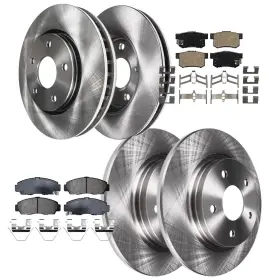 Ae91001106 Aeflox Front Rear Rotors Ceramic Brake Pad Kit For Tsx And Accord 2003-2008