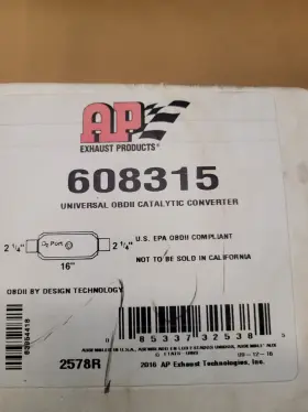 608315 Ap Exhaust Universal Catalytic Converter 02 Sensor Port