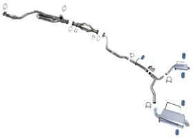 228552 Apm Resonator Pipe Dual Muffler Exhaust System Fits Gmc Acadia Sl Sle 2013 2015 2016