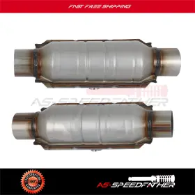As178685at01 Asspeedfat 2x Catalytic Converter 2.5 Inch Inlet And Outlet For 2004-2008 F150 4.6l 5.4l Epa