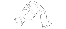 8k0-254-250-mx Audi Genuine Catalytic Converter