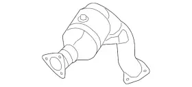 8k0-254-253-hx Audi Genuine Catalytic Converter
