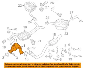 4g0254202mx Audi Oem 12-15 A6 Quattro Exhaust Components-converter Pipe