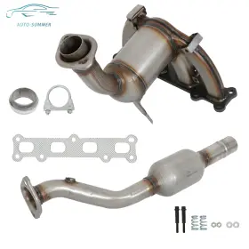 Yi238182t Auto-summer For 2007-2017 Jeep Compass 2.4l 4wd 2pcs Catalytic Converters Front And Rear Set