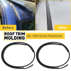 75551-52160 Auxito Autoparts 2pcs Roof Drip Moulding Left And Right Side Fit For Toyota 2007-2011 Yaris Sedan