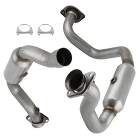4lc7sf Bfo Catalytic Converters Set For Ford F-250 Super Duty 6.2l V8 2011-2016 44853 44852