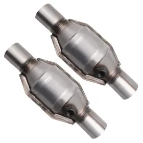 V2cy1g Bfo Pair Universal Catalytic Converters 2.25 Inch Inlet/outlet 13 Length Epa Approved
