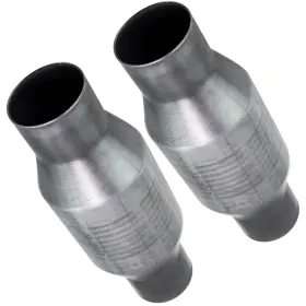 V347ih Bfo 2pcs Catalytic Converter 2.5 Inch Inlet/outlet 11 Length For Chevrolet Gmc Dodge