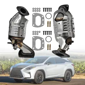 171500p330  Blrack 674-322 679-530 Catalytic Converter Set Compatible With 2017-2020 Toyota Highlander Sienna 2016