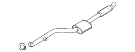 18-30-7-933-842 Bmw Genuine Center Muffler
