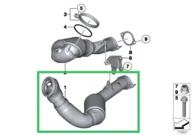 18307594012 Bmw 10-12 N54 740i 740li F01 F02 Engine Exhaust Catalytic Converter Oem 118k
