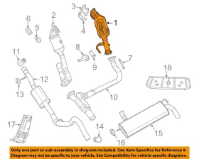 68085119ah Chrysler Oem 16-18 Wrangler Jk Exhaust Components-converter