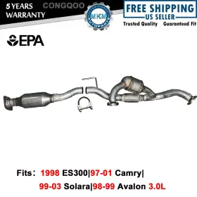 50442 Cq-auto Catalytic Converter For 1996 Es300 96-01 Camry 99-03 Solara 95-99 Avalon 3.0l