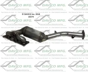 18274 Davico Catalytic Converter-exact-fit Cat Converter - Manifold