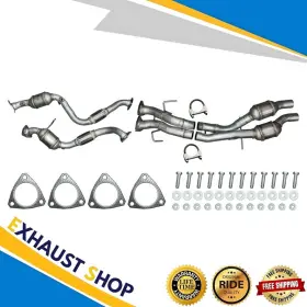Ted99286 Exhaustdr Full Catalytic Converter Set For 08 09 10 Audi Q7 3.6l Fast Shipping In Stock
