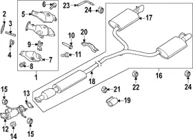 Gb5z-5e212-a Ford Genuine 2017-2019 Explorer - Catalytic Converter