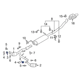 Bl3z9n496a Ford Oe For F-150 2015-2020 Catalytic Converter Flange