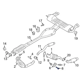 W709736s439 Ford Oe For Fusion 2017-2018 Left Catalytic Converter Bolt
