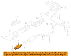 Bv6z5e212a Ford Oem 12-18 Focus Exhaust System Components-converter