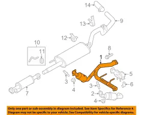 Cl3z5e212a Ford Oem 11-14 F-150 Exhaust System System-catalytic Cnvrtr