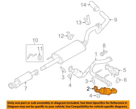 Dl3z5e212a Ford Oem 11-14 F-150 Exhaust System System-catalytic Cnvrtr