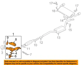 Ev6z5e212b Ford Oem 14-16 Escape Exhaust Components-catalytic Cnvrtr
