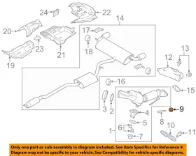 W706220s442 Ford Oem 10-20 Fusion-catalytic Cnvrtr Retainer Nut