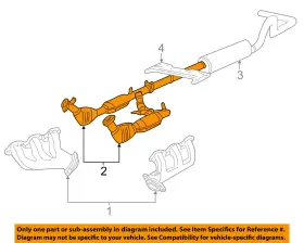 Yc2z-5e212-cb Ford Oem 00-02 E-150 Econoline Club Wagon 4.2l-catalytic Converter Yc2z5e212cb