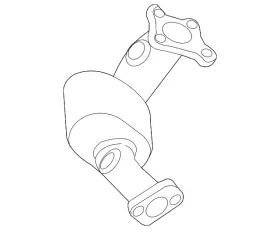 20831820 Gm Genuine 3-way Catalytic Converter With Flanges Gasket And Studs