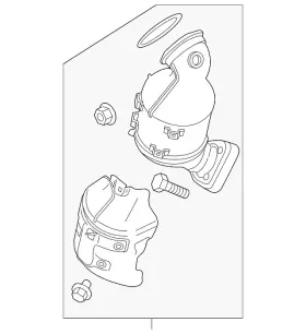 42444446 Gm Genuine Warm Up Three-way Catalytic Converter