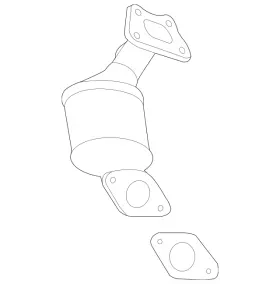 85137396 Gm Genuine Driver Side Three-way Catalytic Converter With Exhaust Pipe