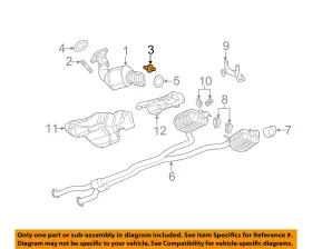 12562640 Gm Oem 14-15 Cts Exhaust System Components-converter Pipe Stud