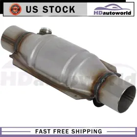 Hd178690ld01 Hdautoworld Catalytic Converter Universal Fit Epa Stainless Steel Weld-on 2.25 Inch Inlet/outlet