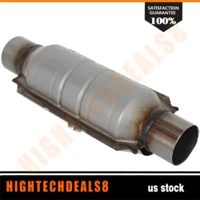Htc1786840801 Hightechdeals8 Catalytic Converter Epa Approved Stainless Steel For Universal 2.5 Inch Inlet/outlet