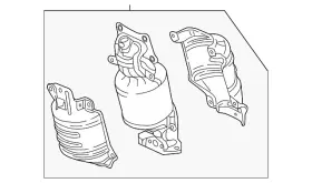 18180-5mj-a00 Honda Genuine Converter Assembly Front Primary