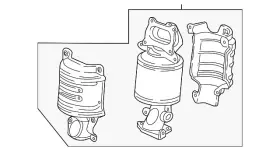 18280-5mj-a00 Honda Genuine Converter Assembly Rear Primary